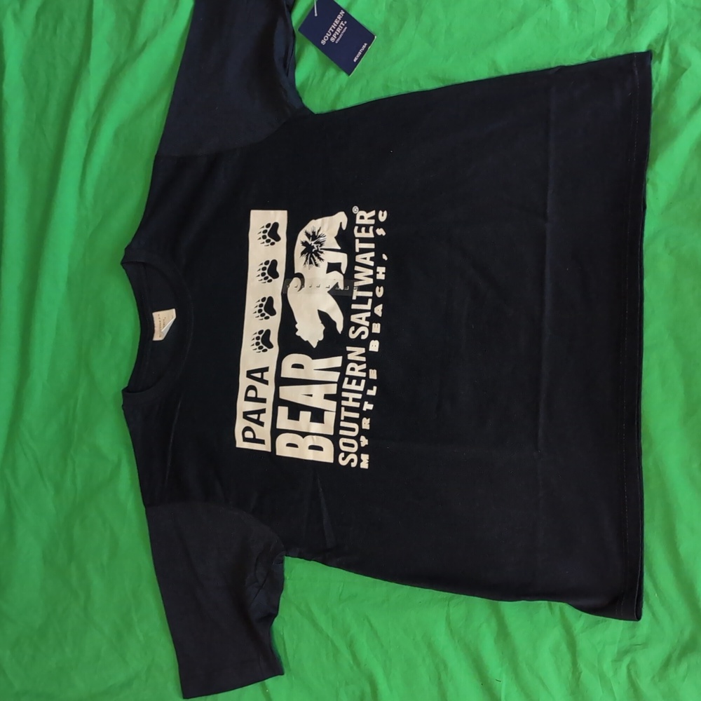 Southern Spirit Collection Papa Bear Myrtle Beach Tshirt Size L Blue NWT